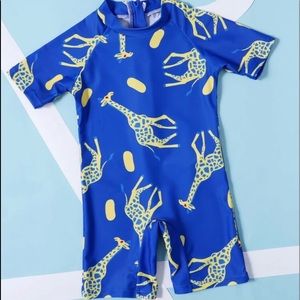 Boys Giraffe one piece toddler boy /girl swim suit
